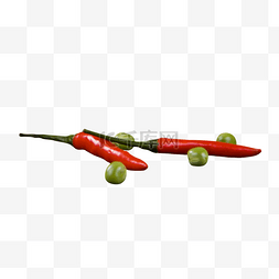 红色的豆子图片_红色真实辣椒食物元素