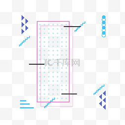 孟菲斯图片_蓝色波普几何点线面矢量设计素材