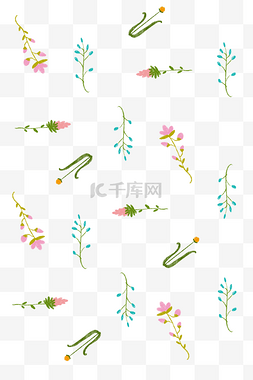 手绘花卉植物底纹