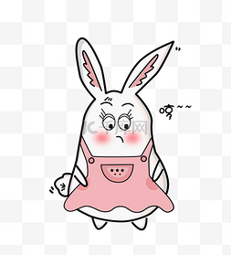 可爱小兔子表情包图片_大眼萌兔搞笑日常之不屑一顾
