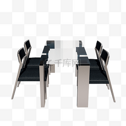 桌椅简约图片_现代家具玻璃桌椅