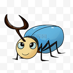 卡通可爱小虫子图片_可爱小昆虫甲壳虫插画