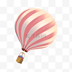 热气球卡通图片_红色的网购热气球插画