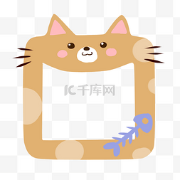 猫咪图片_卡通可爱的猫咪装饰边框