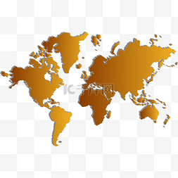 政治地理素材图片_矢量创意设计黄色世界地图