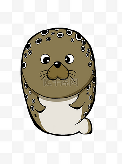 可爱海洋动物卡通图片_海洋动物系列海豹Q版