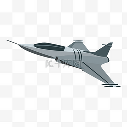 灰色的军事战斗机插画