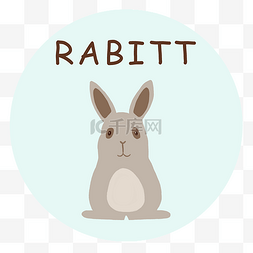 可爱手绘卡通头像图片_小清新风格动物元素兔子