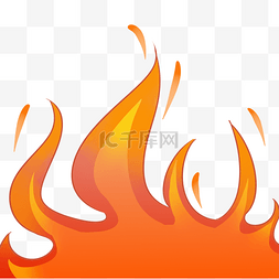 火堆卡通图片_手绘燃烧的火焰