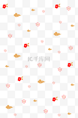 春节手绘新年底纹图片_手绘新年祥云背景