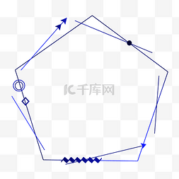 蓝色创意线条科技边框