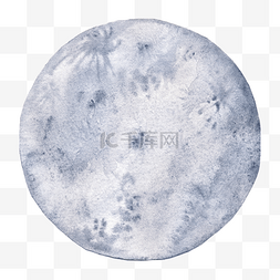 月球水彩图片_宇宙外星元素月球