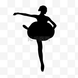 芭蕾舞剪影图片_舞蹈班芭蕾舞女孩
