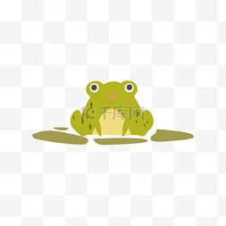 青蛙脸图片_矢量手绘卡通青蛙