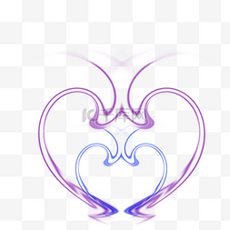 手绘紫色烟雾图片_心形套心形的烟雾图案
