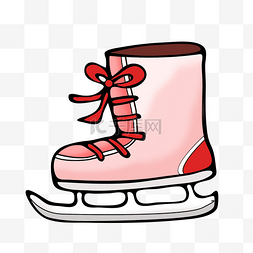 冬季男鞋女鞋图片_冬季运动用品滑冰鞋插画