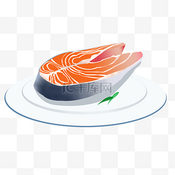 鱼肉解剖图图片_肉类鱼肉食物插画