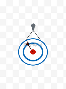 商务办公目标图片_目标靶子图钉蓝色商务元素