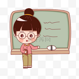 教学女老师图片_教师节卡通Q版教师