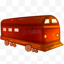 红棕色火车
