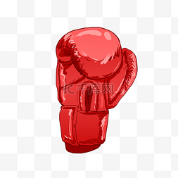 红色拳击手套图片_举起来的红色拳击手套