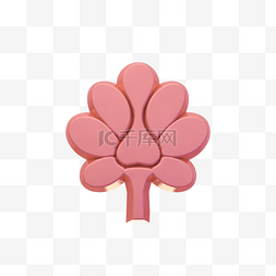 女神节精致图片_38妇女节C4D粉色立体花朵装饰