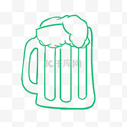 线条啤酒杯图片_啤酒杯装饰素材图案