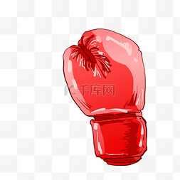 红色拳击手套图片_单只的红色拳击手套
