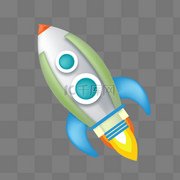 可爱的彩色火箭