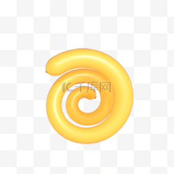 黄色圆圈渐变图片_黄色的螺旋形状免抠图