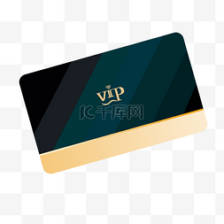 vip会员卡模板图片_手绘VIP会员卡黄金卡模板矢量免抠