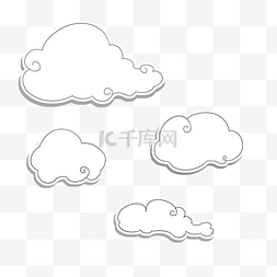 云朵点缀图片_云朵系列古典卡通云