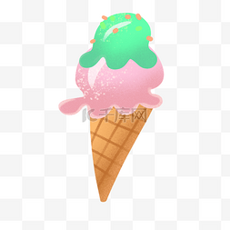 冰淇淋的甜筒图片_奶油冰激凌甜筒