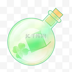 绿色的梦幻漂流瓶 