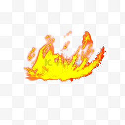 火堆特效素材图片_漫画手绘火焰自然元素