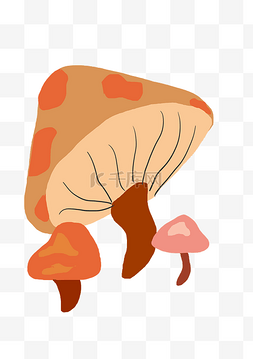 童趣儿童插画图片_可爱蘑菇PNG素材