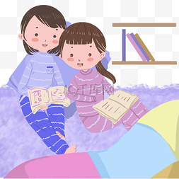 冬日看书图片_女孩在被窝里看书