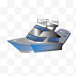 灰色蓝图片_蓝灰色立体轮船插图