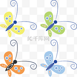 卡通蝴蝶元素下载