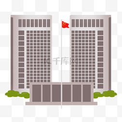 手绘城市房子图片_卡通手绘城市建筑插画