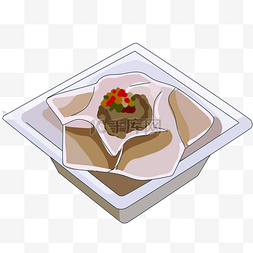 美味的饺子手绘插画