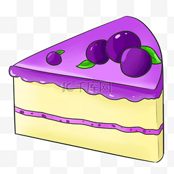 葡萄叶子图片_紫色果酱蛋糕