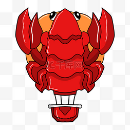 美味红色小龙虾热气球