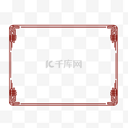 传统中国结边框插画