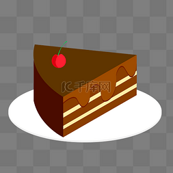 樱桃卡通卡通图片_2.5D卡通巧克力蛋糕