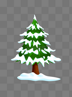 圣诞图片_冬季雪树商用素材