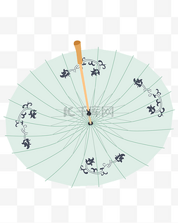 雨伞矢量卡通素材图片_矢量卡通油纸雨伞