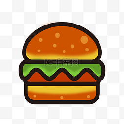 彩色h5图片_美味的大型汉堡包