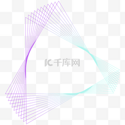 三角几何图片_渐变三角科技感直线边框