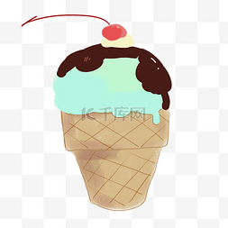 店面装饰图片_卡通手绘夏季冰淇淋png图